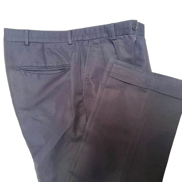 George Mens Dress Pants Black Polyester Rayon Blend Relaxed Fit Size 36x32 - Picture 9 of 13
